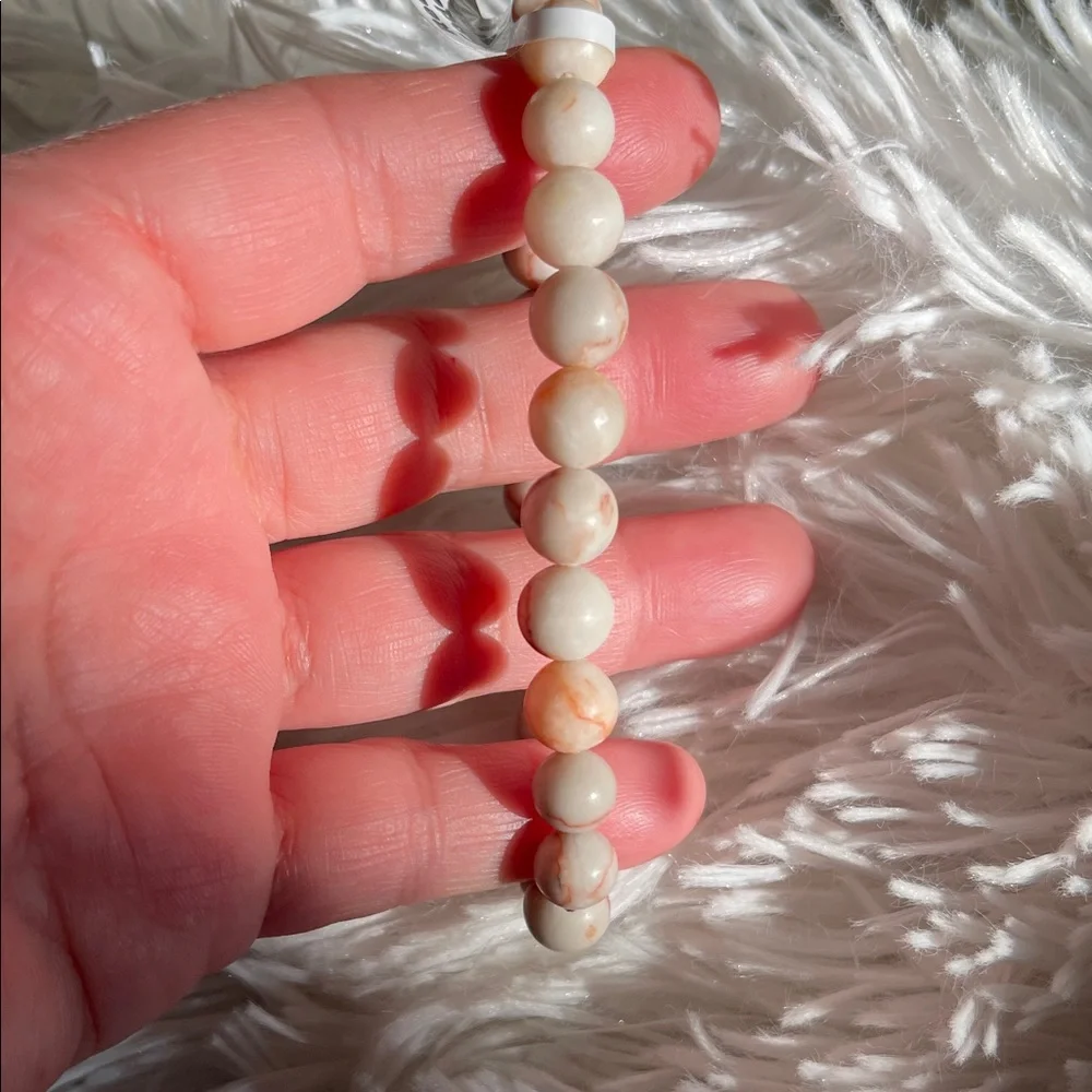 NWT Natural Red Web Jasper Bead Bracelet - Picture 7 of 11
